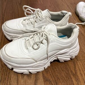 Chunky White Athletic Sneakers